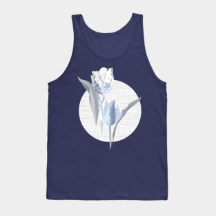 white blue gray parrot tulip Tank Top